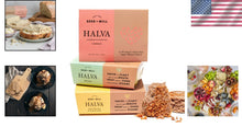 Load image into Gallery viewer, Vegan Halva Nostalgia Trio - Cardamom, Pistachio &amp; Dark Chocolate - 8oz 3 Pack