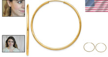 Load image into Gallery viewer, Timeless 14K Gold Hoop Earrings - High Polish Endless Style, Gift-Ready Set