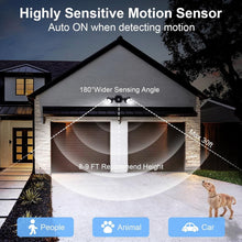 Load image into Gallery viewer, Battery Powered Motion Sensor Flood Lights with Remote for Outdoor Security