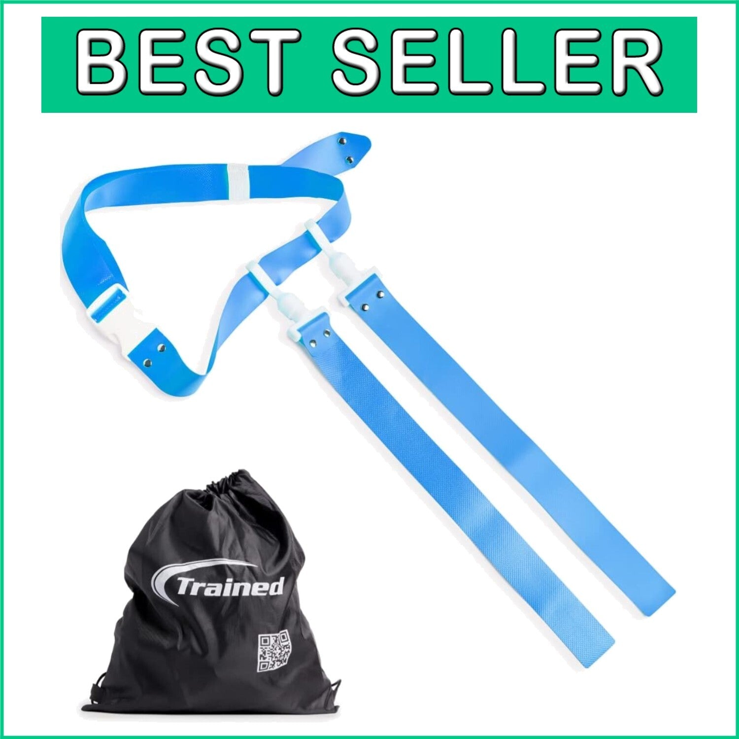 Flag Football Set for 10 Players - 10 Adjustable Belts with Quick-Connect Flags