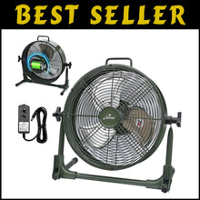 Load image into Gallery viewer, Portable Camping Floor Fan - Rechargeable 12-Inch Metal Blade High Velocity Fan