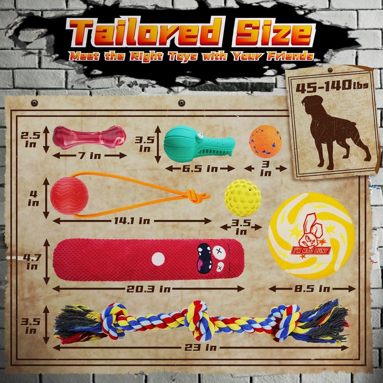 Large Breed Dog Chew Toys: Heavy-Duty 9 Pack for Strong Aggressive Chewers