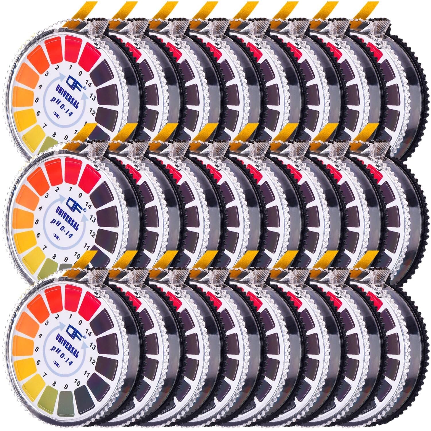 Instant pH Tester Strips - 24 Litmus Paper Rolls, Full Range 0-14, 16.4 ft Each