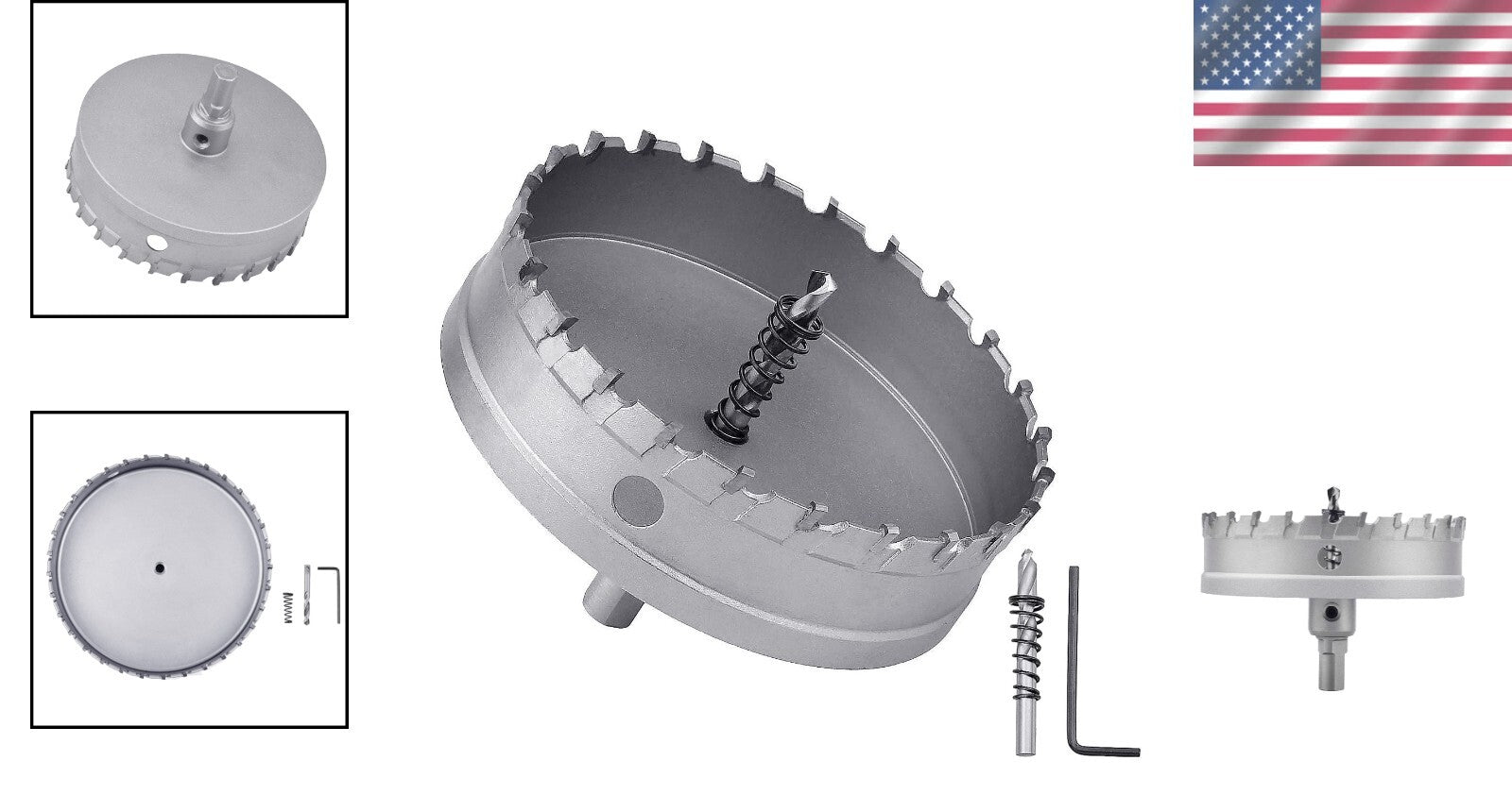 55mm Metal Hole Saw with Dual Drill Bits - Ideal for Wood and Metal Projects