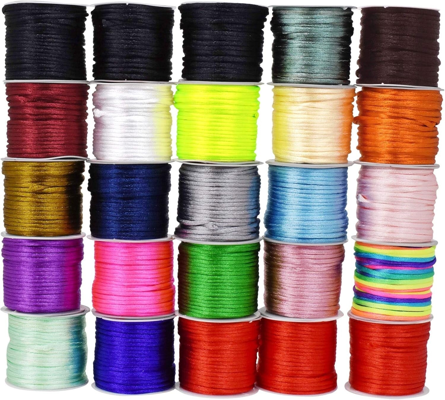 Durable Heat-Treatable 2mm Nylon Satin Cord - Perfect for Jewelry Making & More