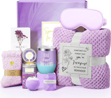 Load image into Gallery viewer, Lavender Scented Relaxation Spa Gift Basket Set for Women – Birthday &amp; Self Care