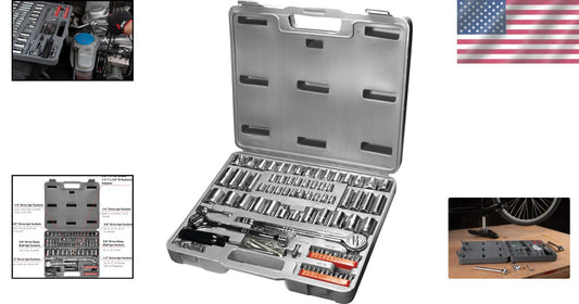 Lightweight 100-Piece Socket Set with Carry Case – Ideal for DIY Projects