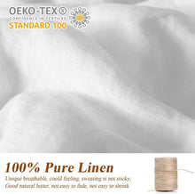 Load image into Gallery viewer, Classic White Trim Linen Euro Pillow Shams - Set of 2, 26"x26" Luxury Covers