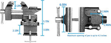 Load image into Gallery viewer, Durable 6" Cast Iron Bench Vise with Dual Installation &amp; High Clamping Power