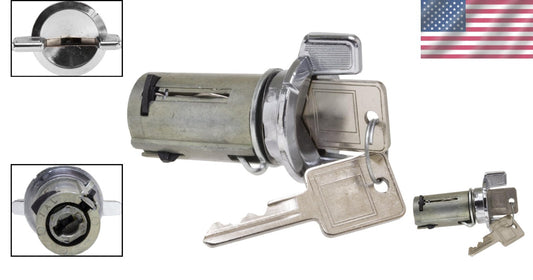 Professional Silver Ignition Lock Cylinder with Key - Premium Replacement Part