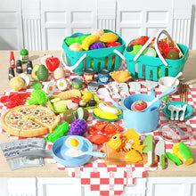 Load image into Gallery viewer, Deluxe 150-Pc Kitchen Play Kit - Toddler Cooking Set with Accessories &amp; Baskets