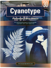 Load image into Gallery viewer, Rich Blue Cyanotype Fabric Sheets - 30 Precut Cotton Sateen for Creative Prints
