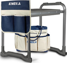 Load image into Gallery viewer, Heavy-Duty Foldable Garden Kneeler &amp; Seat with Tool Bags - 350 lbs Capacity