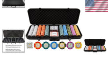 Load image into Gallery viewer, 500-Piece Premium Poker Chip Set with Unique Designs &amp; Durable Case