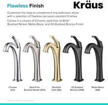Load image into Gallery viewer, Elegant Brushed Gold Tall Vessel Bathroom Faucet with Pop-Up Drain Included
