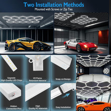 Load image into Gallery viewer, Elegant Aluminum Hexagon Garage Light - 720W, 86400 Lumens for Commercial Use