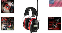 Load image into Gallery viewer, Noise-Reducing Headphones with Digital AM/FM Radio and Adjustable Ear Protection