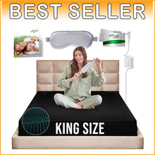 Load image into Gallery viewer, Soft Black King Size Grounding Bed Sheet - 400 Thread Count &amp; Conductive Silver