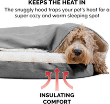 Load image into Gallery viewer, Burrowing Cave Style 35" Orthopedic Dog Bed - Perfect for Dogs up to 50 lbs