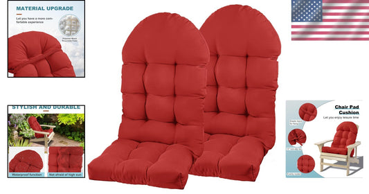Elegant Red Adirondack Chair Cushion 44x19.4-Inch, Fade-Resistant & Comfortable