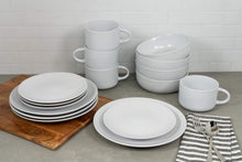 Load image into Gallery viewer, Elegant Matte Stoneware Dinnerware Pack of 16 - Microwave &amp; Dishwasher Safe