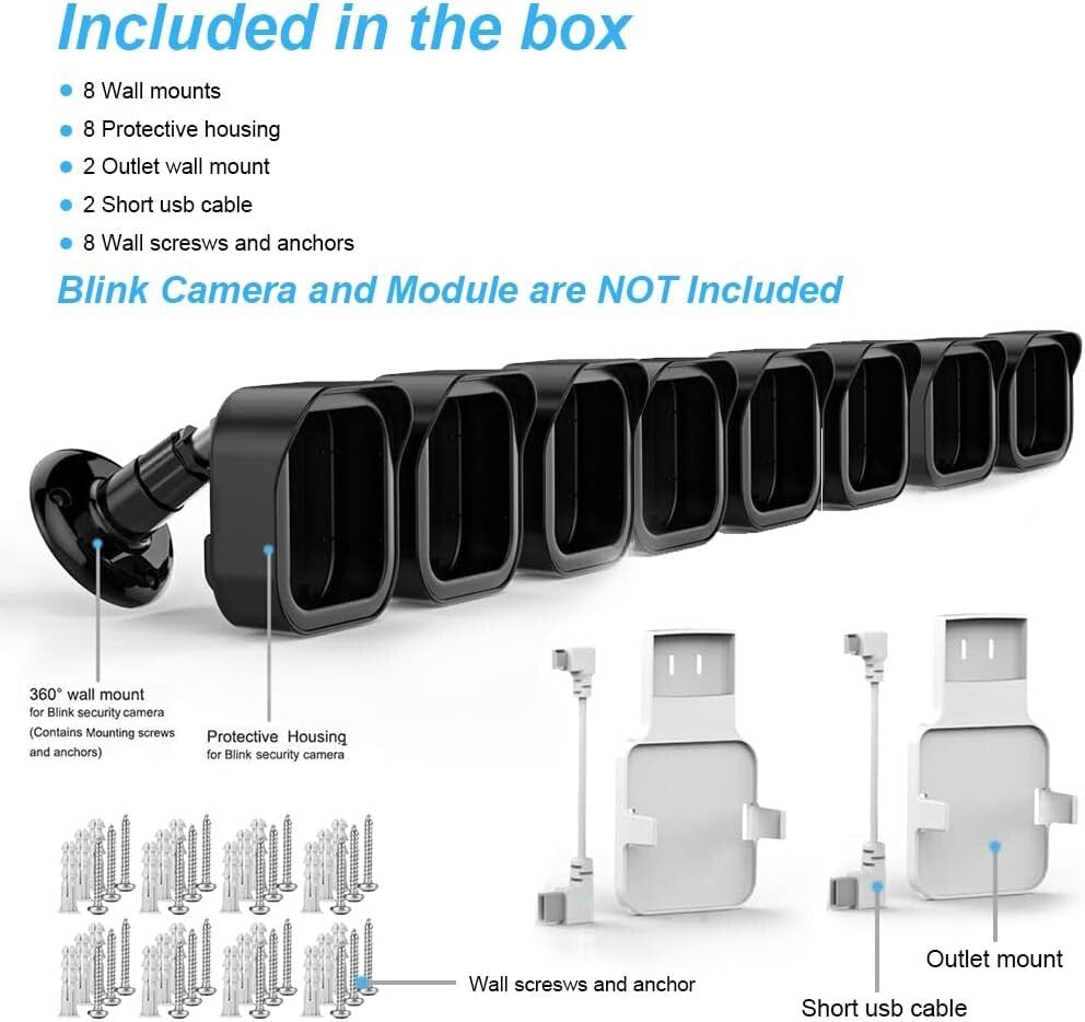 Reliable Weatherproof Protective Housing for Blink Outdoor 3rd & 4th Gen Cameras