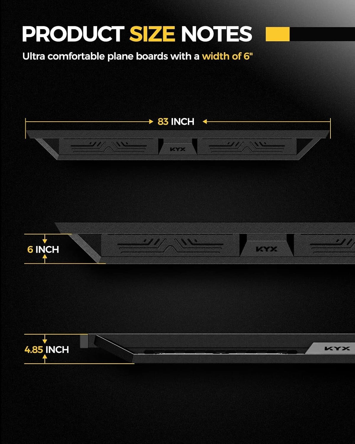 6-Inch Double Tube Alloy Steel Running Boards for Ram 1500/2500/3500 Trucks