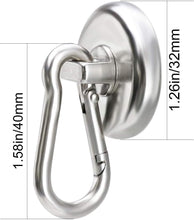 Load image into Gallery viewer, Neodymium Magnetic Hooks - 15 Pack, 110LBS Load, Perfect for Organizing Spaces