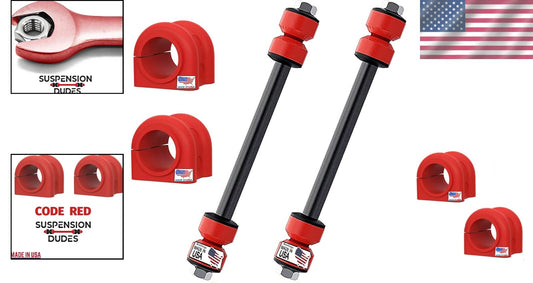 Front Sway Stabilizer Links with Black Zinc Bushings - Fits 1998-2010 Vehicles