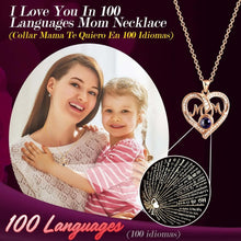 Load image into Gallery viewer, Charming Gift Set for Mom: Roses, Bear, and I Love You Necklace in Rose Gold
