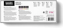 Load image into Gallery viewer, Intense Fluorescent Acrylic Gouache Paint Set, 6 x 2oz for Digital Illustrations