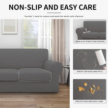 Load image into Gallery viewer, Elegant 4-Piece Couch Cover Set in Gray - Perfectly Waterproof for Kids &amp; Pets