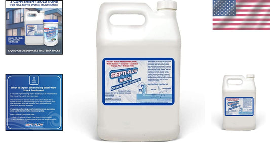 1 Gallon Shock Septic Drainfield Repair Solution - Biodegradable & Effective