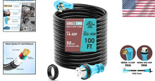 Load image into Gallery viewer, Secure 50A 100ft RV Power Cord with Locking Connector - Ideal for Generators