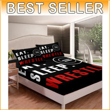 Load image into Gallery viewer, Super Soft Wrestling Fitted Sheet Set for Kids - Full Size 3Pcs with Pillowcases