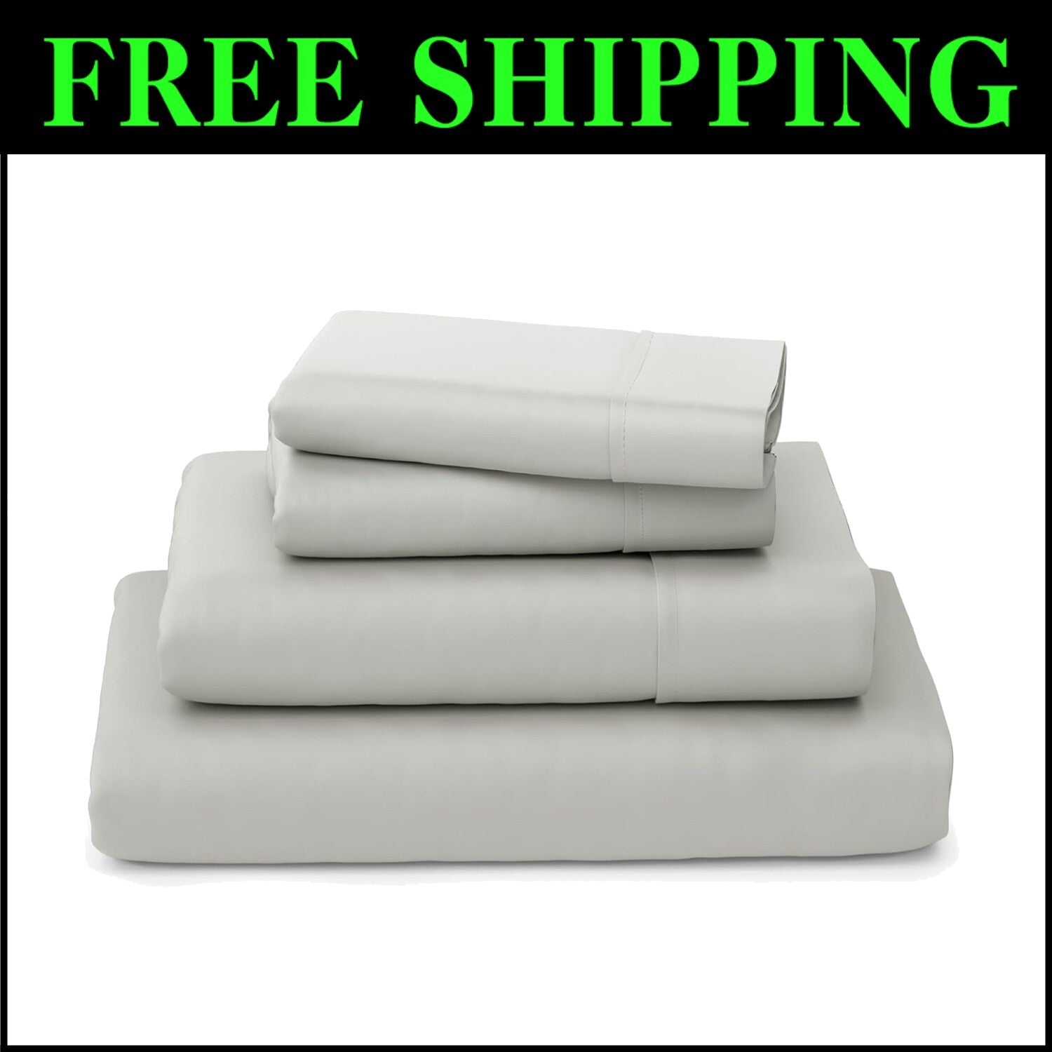 Elegant 4-Piece Bamboo Sheets - Deep Pocket King Bedding, Cooling & Durable