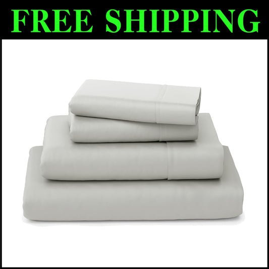 Elegant 4-Piece Bamboo Sheets - Deep Pocket King Bedding, Cooling & Durable