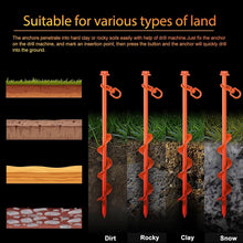 Load image into Gallery viewer, Versatile 8 Pcs Heavy-Duty Ground Anchors - 12" Orange Stakes for Camping &amp; More