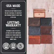 Load image into Gallery viewer, Slim Leather Wallet - Minimalist Front Pocket Wallet for Men, Midnight Black