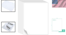 Load image into Gallery viewer, Multipurpose Printable White Sticker Labels - 500 Sheets 8.5x11 Flexible Use