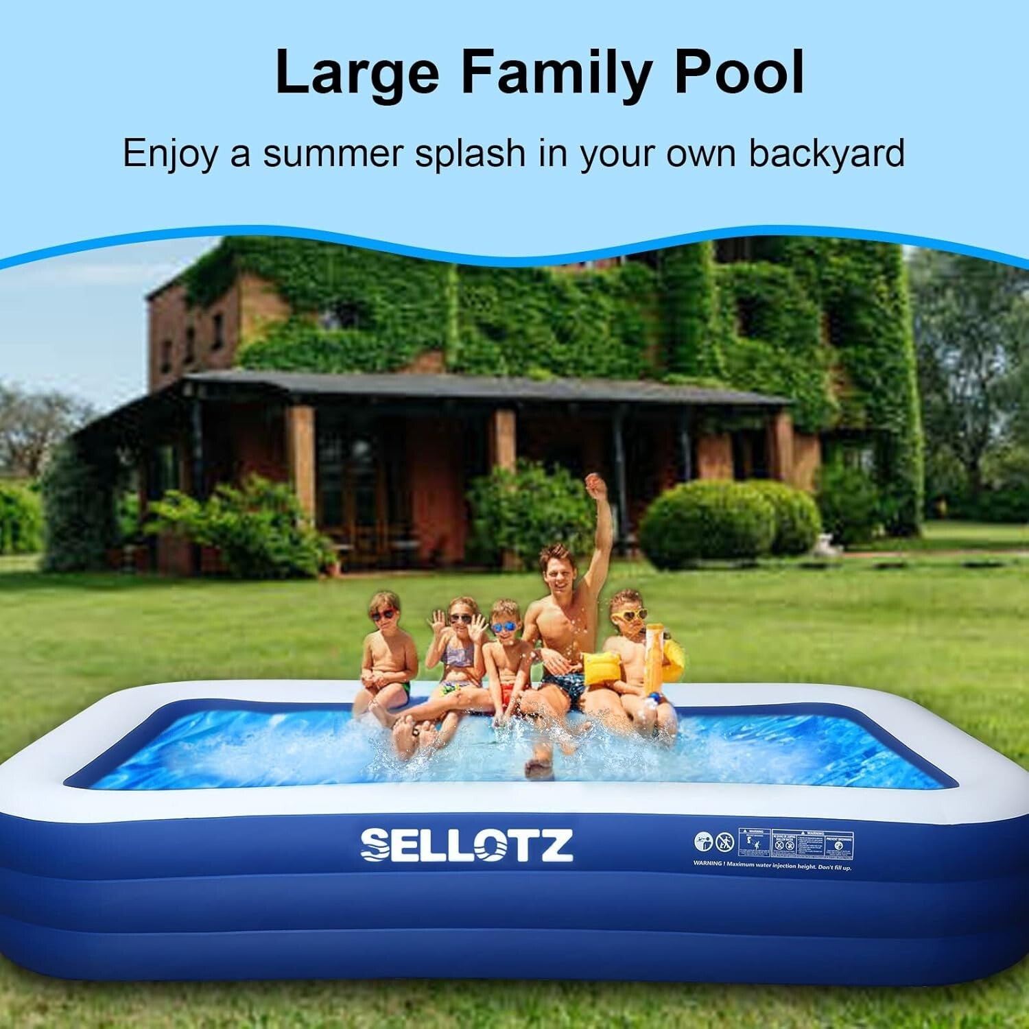 Family-Friendly Inflatable Pool - Spacious Design for Backyard & Ball Pit