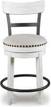 Load image into Gallery viewer, Valebeck 24.5" Modern Swivel Counter Height Barstool in Whitewash Finish