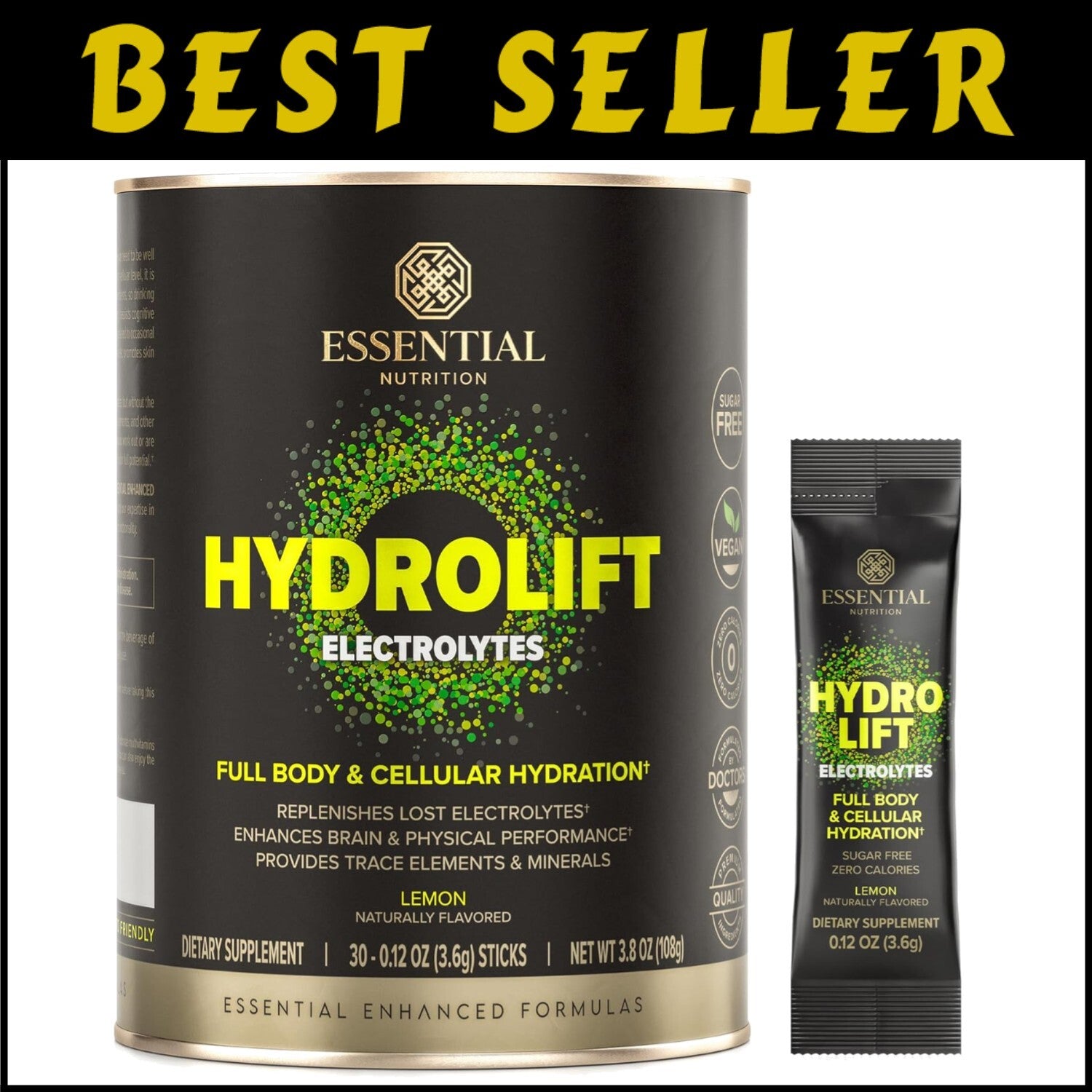 Comprehensive Hydration with Hydrolift Electrolytes - Lemon Flavored Powder