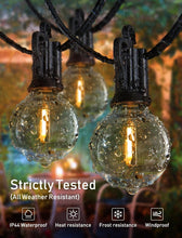 Load image into Gallery viewer, Waterproof 2 Pack Patio Hanging Lights - 30 Ft Warm White LED Globe String