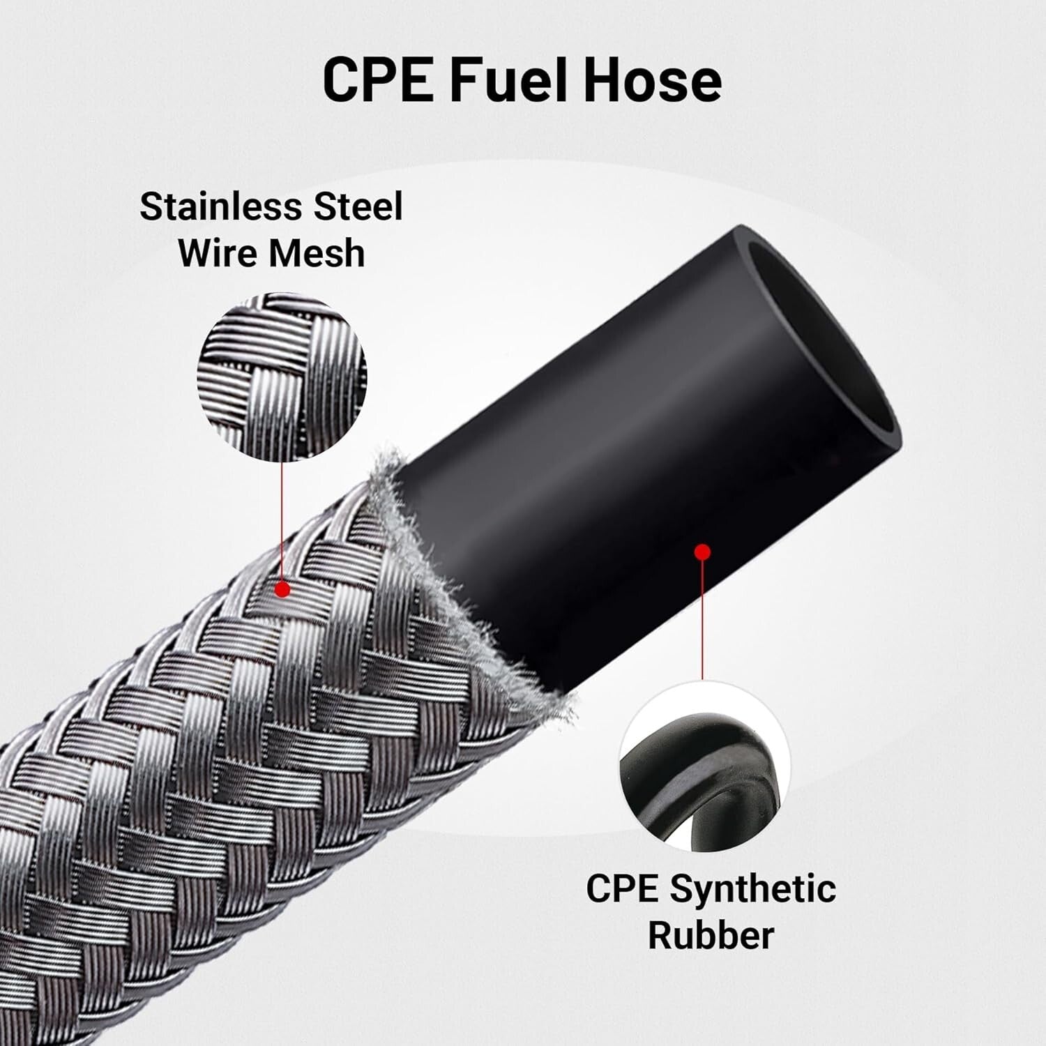 Versatile 10FT 10AN Braided Hose for Fuel, Oil, and Hydraulic Fluid Applications