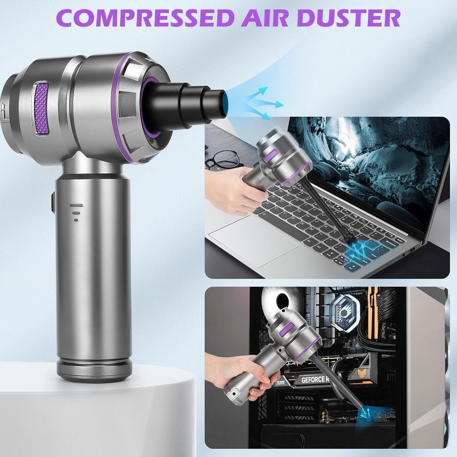 Lightweight Cordless Vacuum Cleaner - 4-in-1 with Blowing & Inflating Functions