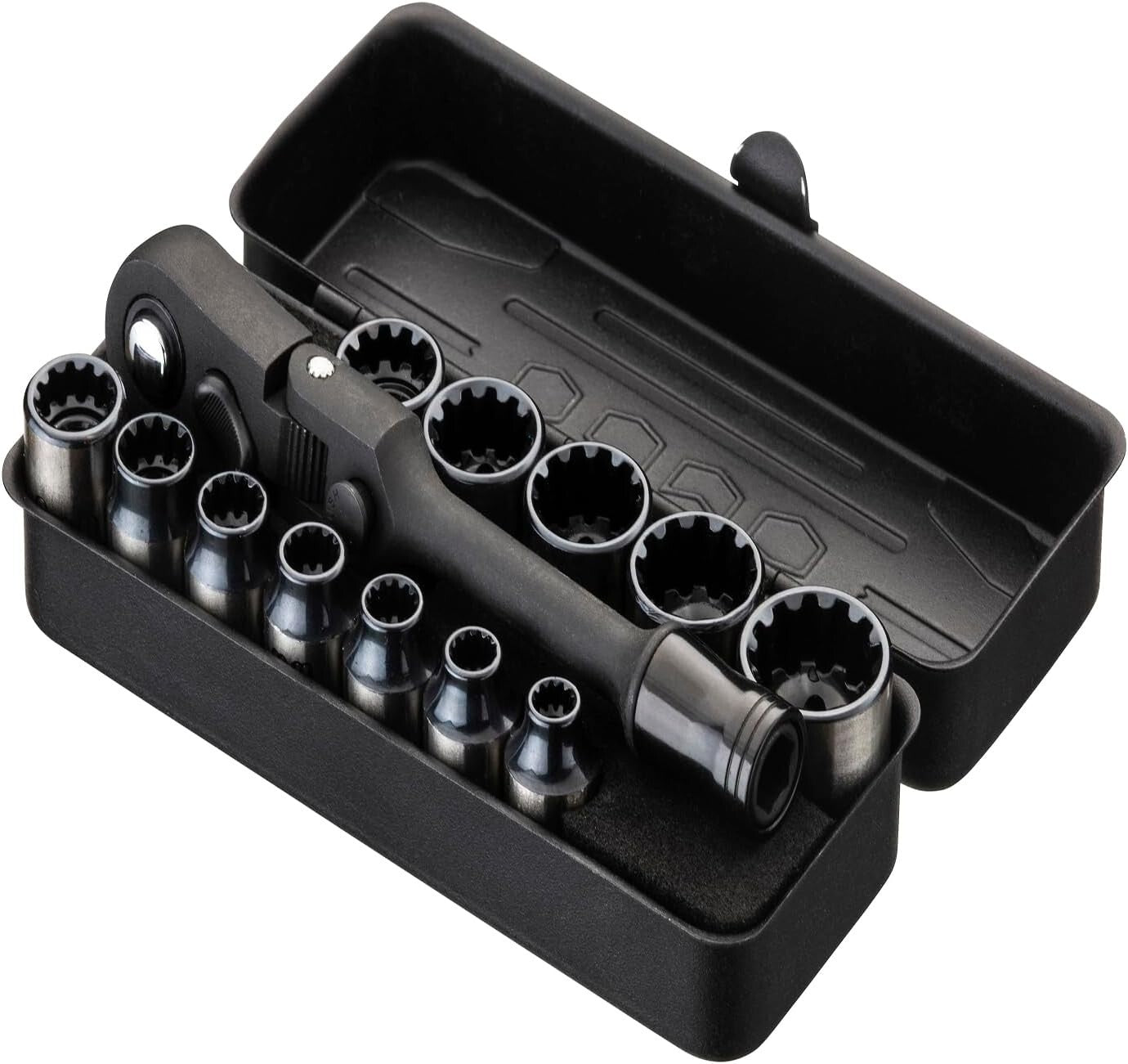 77-Piece Waterproof Tool Set with Anti-Stripped Bits & Flex-Head Ratchet