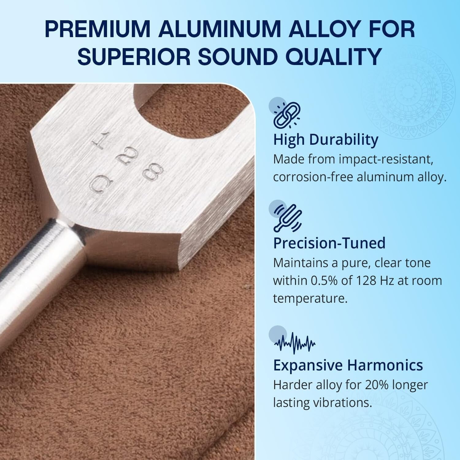 Professional-Grade 128 Hz Healing Tuning Fork - Stress Relief & Relaxation Tool