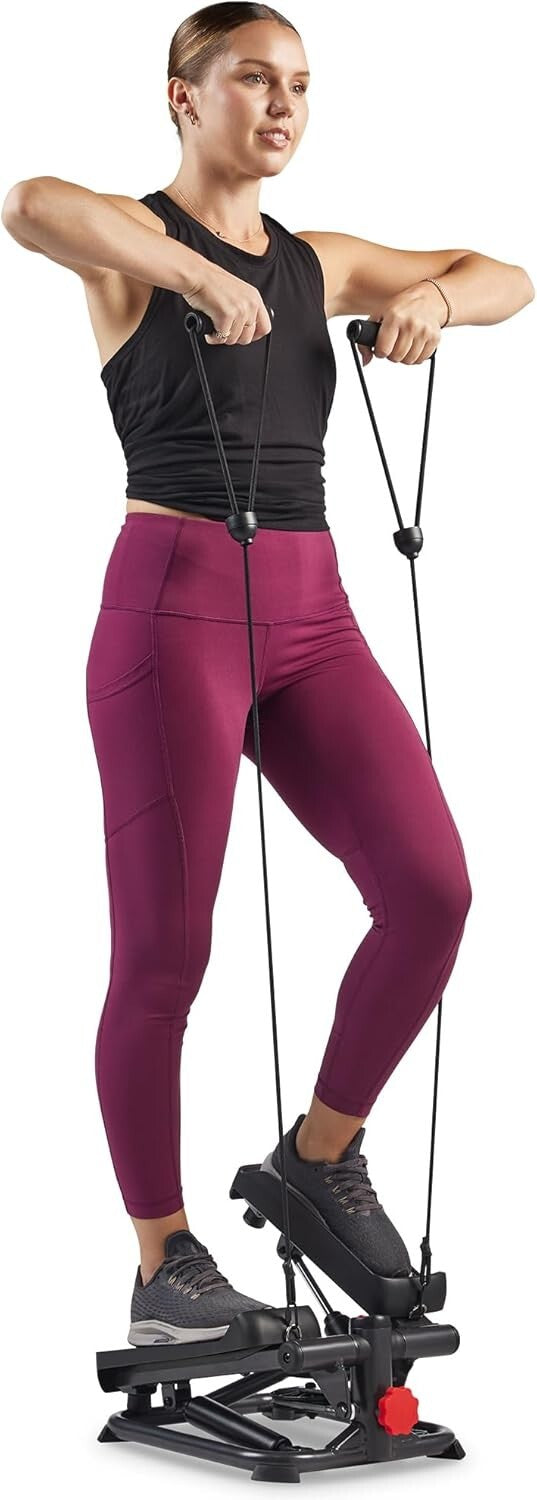 Alloy Steel Total Body Step Machine with Adjustable Resistance for Home Fitness