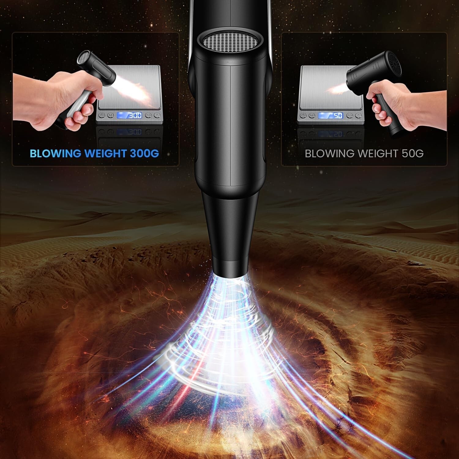 Portable Keyboard Cleaning Duster - 300G Wind Pressure and Ergonomic Design